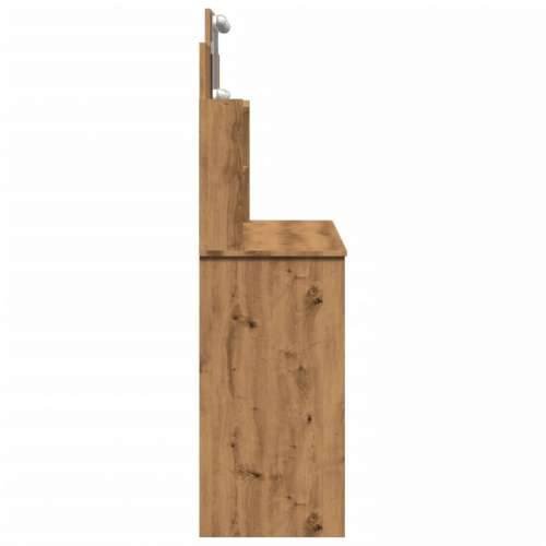 Toaletni stol s LED svjetlima Artisan hrast 96x40x142 cm - hrast artisan 1 Cijena