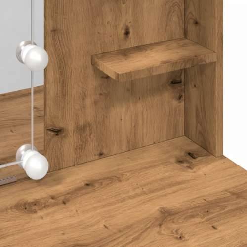Toaletni stol s LED svjetlima Artisan hrast 96x40x142 cm - hrast artisan 1 Cijena
