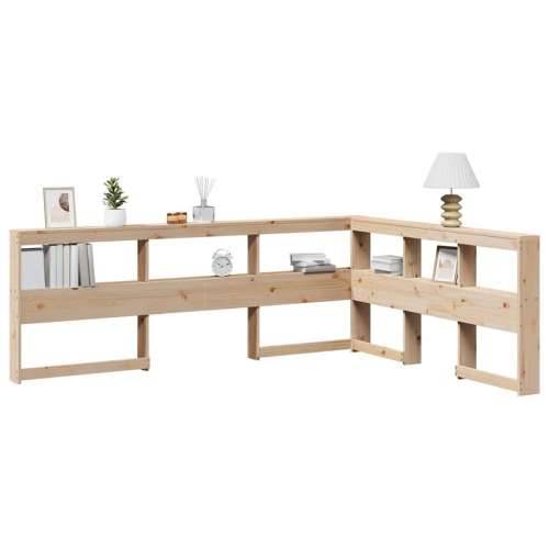 Polica za knjige uzglavlje L-oblika 150 cm borovine - Prirodna 168.5 x 218.5 x 80 cm 1 Cijena