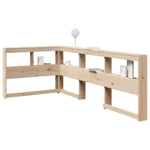 Polica za knjige uzglavlje L-oblika 90 cm borovine - Prirodna 108.5 x 218.5 x 80 cm 1 Cijena