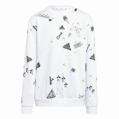 Gornji Dio Trenirke bez Kapuljače za Djevojčice Adidas Jg Bluv Q3Sweat Bijela Cijena