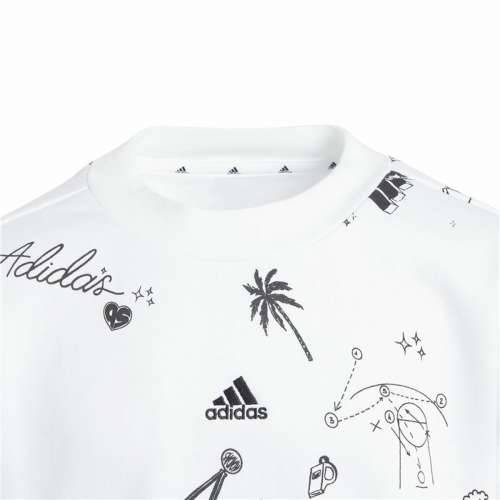 Gornji Dio Trenirke bez Kapuljače za Djevojčice Adidas Jg Bluv Q3Sweat Bijela Cijena