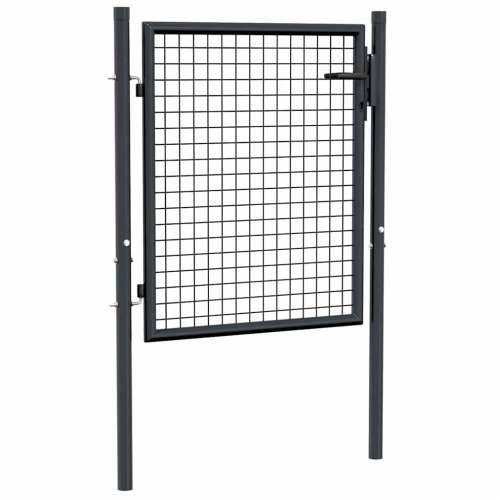 Mrežasta vrtna vrata od pocinčanog čelika 100 x 125 cm siva - 100 x 125 cm Cijena