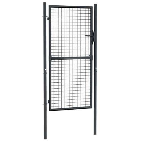 Mrežasta vrtna vrata od pocinčanog čelika 100 x 225 cm siva - 100 x 225 cm Cijena