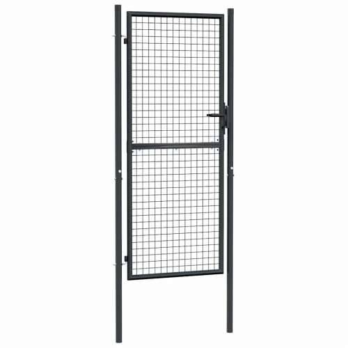 Mrežasta vrtna vrata od pocinčanog čelika 100 x 250 cm siva - 100 x 250 cm Cijena