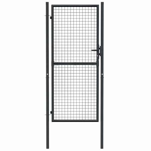 Dvorišna vrata - Mrežasta vrtna vrata od pocinčanog čelika 100 x 250 cm siva - 100 x 250 cm Cijena
