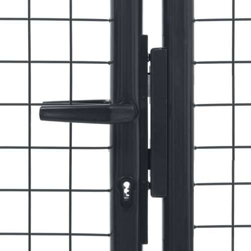 Mrežasta vrtna vrata od pocinčanog čelika 400 x 125 cm siva - 400 x 125 cm Cijena