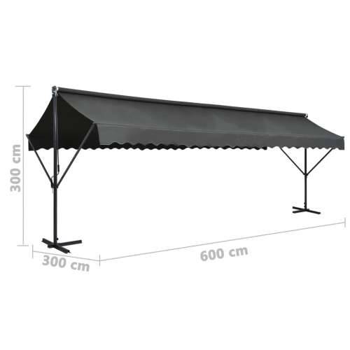 Samostojeća tenda 600 x 300 cm antracit Antracit 6 x 3 m 1 Cijena
