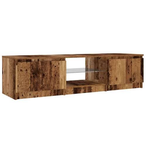TV ormarić LED boja drva 140x40x35,5 cm konstruirano drvo - Staro drvo 140 x 40 x 36 cm 1 Cijena