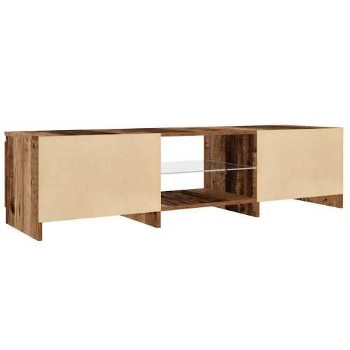TV ormarić LED boja drva 140x40x35,5 cm konstruirano drvo - Staro drvo 140 x 40 x 36 cm 1 Cijena
