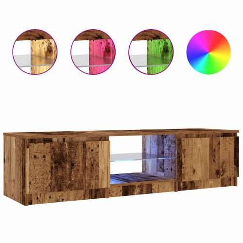 TV ormarić LED boja drva 140x40x36 cm konstruirano drvo - Staro drvo 140 x 40 x 36 cm 1 Cijena