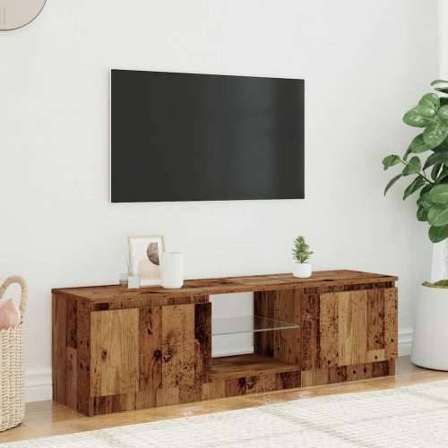 TV ormarić LED boja drva 140x40x36 cm konstruirano drvo - Staro drvo 140 x 40 x 36 cm 1 Cijena