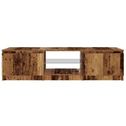TV ormarić LED boja drva 140x40x36 cm konstruirano drvo - Staro drvo 140 x 40 x 36 cm 1 Cijena