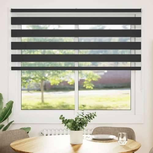 Zavjesa zebra crna 160x150 cm širina tkanine 155,9 cm poliester - Crna 160 x 150 cm Cijena