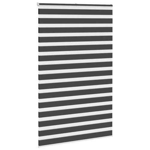 Zavjesa zebra crna 145x200 cm širina tkanine 140,9 cm poliester - Crna 145 x 200 cm Cijena