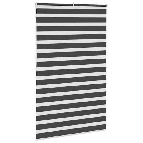 Zavjesa zebra crna 145x200 cm širina tkanine 140,9 cm poliester - Crna 145 x 200 cm Cijena