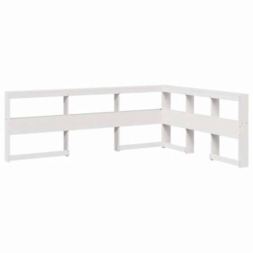 Polica za knjige uzglavlje L-oblika bijelo 140 cm borovine - Bijela 158.5 x 218.5 x 80 cm 1 Cijena