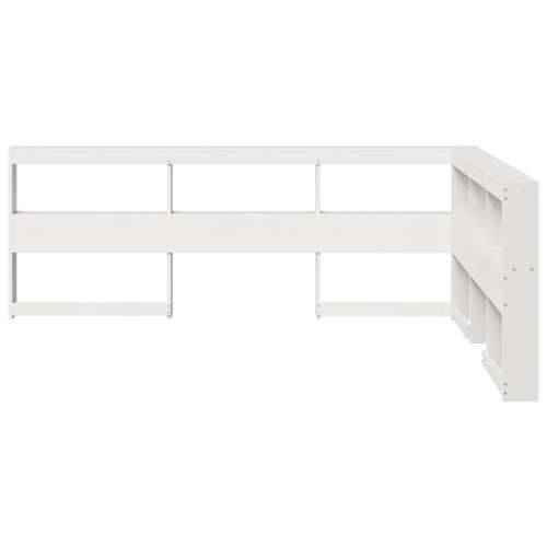 Polica za knjige uzglavlje L-oblika bijelo 140 cm borovine - Bijela 158.5 x 218.5 x 80 cm 1 Cijena