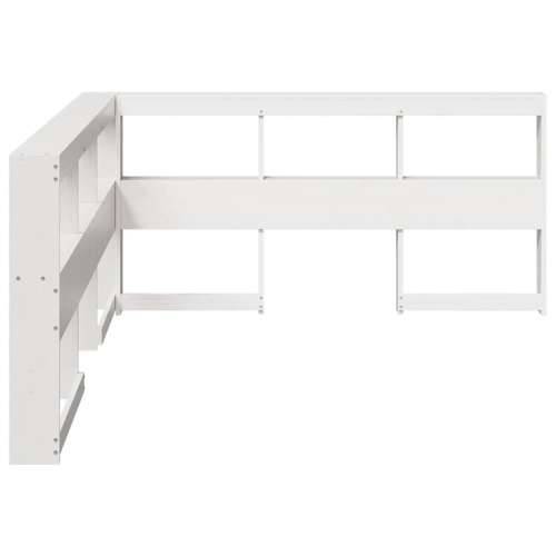 Polica za knjige uzglavlje L-oblika bijelo 140 cm borovine - Bijela 158.5 x 218.5 x 80 cm 1 Cijena