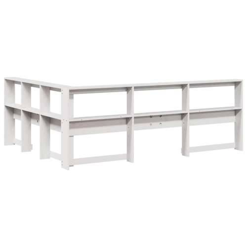 Polica za knjige uzglavlje L-oblika bijelo 140 cm borovine - Bijela 158.5 x 218.5 x 80 cm 1 Cijena