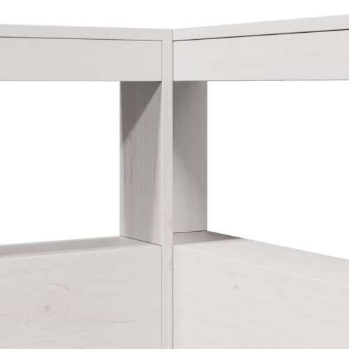Polica za knjige uzglavlje L-oblika bijelo 100 cm borovine - Bijela 118.5 x 218.5 x 80 cm 1 Cijena