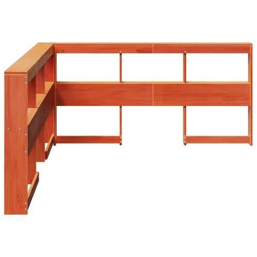 Polica za knjige uzglavlje L-oblika voštano smeđe borovine - Voštano smeđa 153.5 x 208.5 x 80 cm 1 Cijena