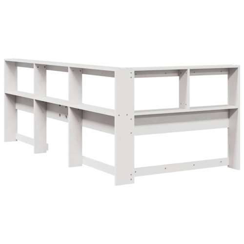 Polica za knjige uzglavlje L-oblika bijelo 75 cm borovine - Bijela 93.5 x 208.5 x 80 cm 1 Cijena