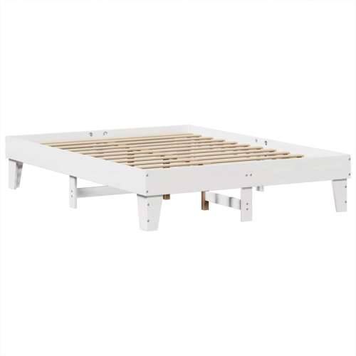 Krevet s regalom z knjige bez madraca bijeli 160x200cm borovina - Bijela 160 x 200 cm Cijena