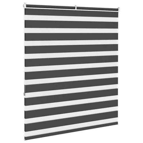 Zavjesa zebra crna 125x150 cm širina tkanine 120,9 cm poliester - Crna 125 x 150 cm Cijena