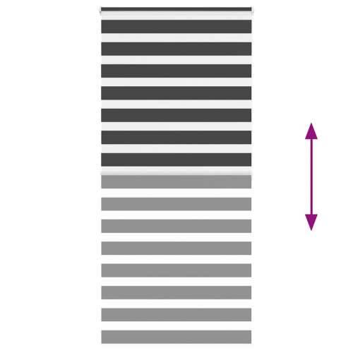Zavjesa zebra crna 100x200 cm širina tkanine 95,9 cm poliester - Crna 100 x 200 cm Cijena