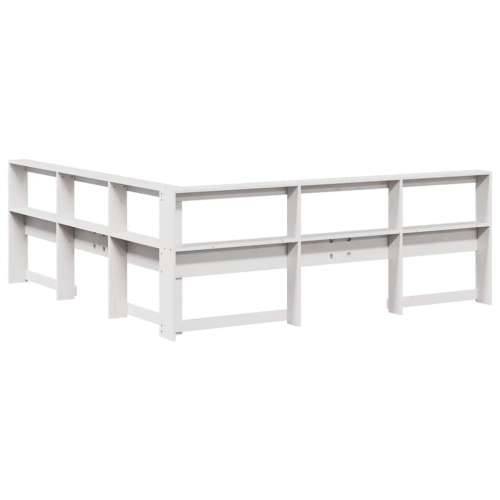 Polica za knjige uzglavlje L-oblika bijelo 200 cm borovine - Bijela 218.5 x 218.5 x 80 cm 1 Cijena