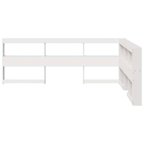 Polica za knjige uzglavlje L-oblika bijelo 150 cm borovine - Bijela 168.5 x 218.5 x 80 cm 1 Cijena