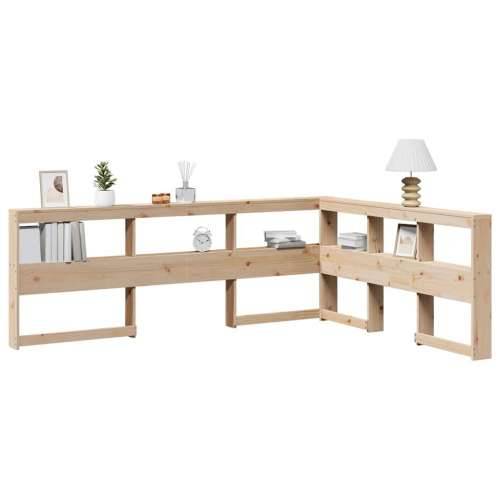 Polica za knjige uzglavlje L-oblika 140 cm borovine - Prirodna 158.5 x 208.5 x 80 cm 1 Cijena