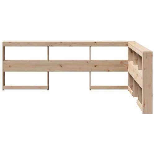 Polica za knjige uzglavlje L-oblika 140 cm borovine - Prirodna 158.5 x 208.5 x 80 cm 1 Cijena