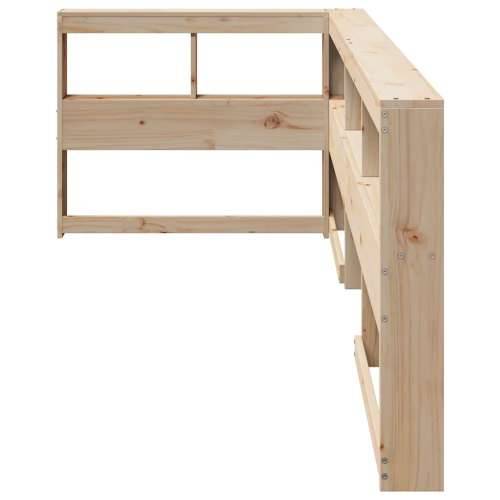 Polica za knjige uzglavlje L-oblika 90 cm borovine - Prirodna 108.5 x 208.5 x 80 cm 1 Cijena