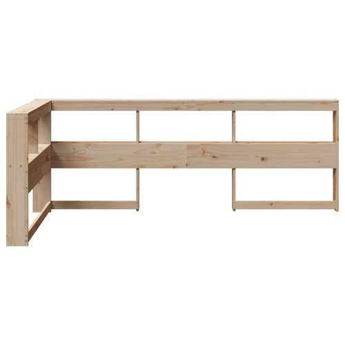 Polica za knjige uzglavlje L-oblika 90 cm borovine - Prirodna 108.5 x 208.5 x 80 cm 1 Cijena