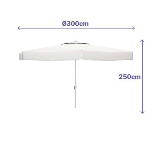 Saulessargs Marbueno Bijela Poliester Aluminij Ø 300 cm Cijena