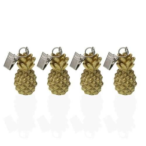 Držač za Stolnjake Versa 3,6 x 6 x 3,6 cm Ananas 4 Dijelovi Cijena