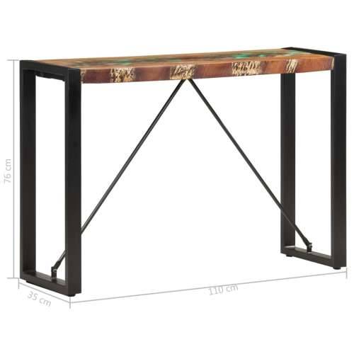 Konzolni stol 110 x 35 x 76 cm od masivnog obnovljenog drva Cijena