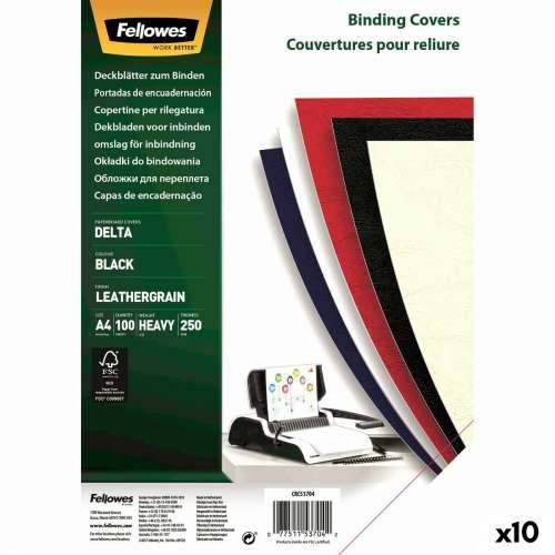 Binding Covers Fellowes Delta 100 Dijelovi Crna A4 Karton (10 kom.) Cijena