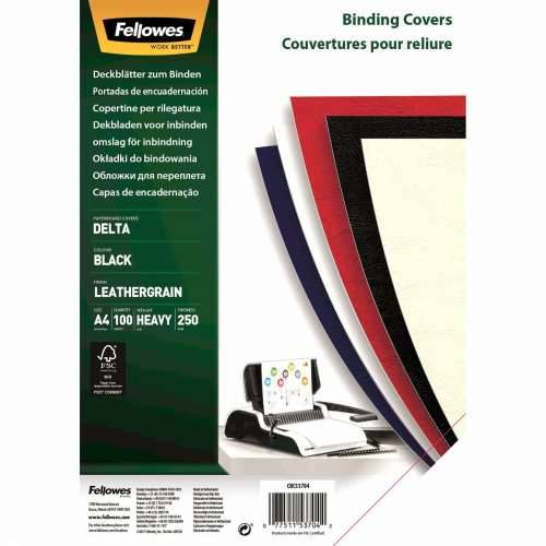 Binding Covers Fellowes Delta 100 Dijelovi Crna A4 Karton (10 kom.) Cijena