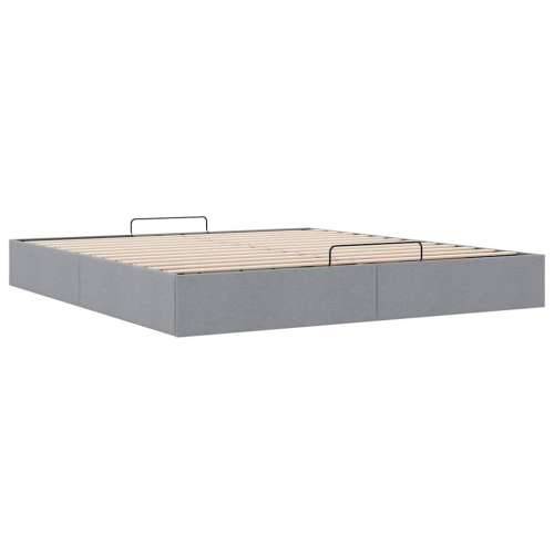 Otomanski okvir kreveta bez madraca 200 x 200 cm od tkanine - Svjetlosiva 200 x 200 cm Cijena