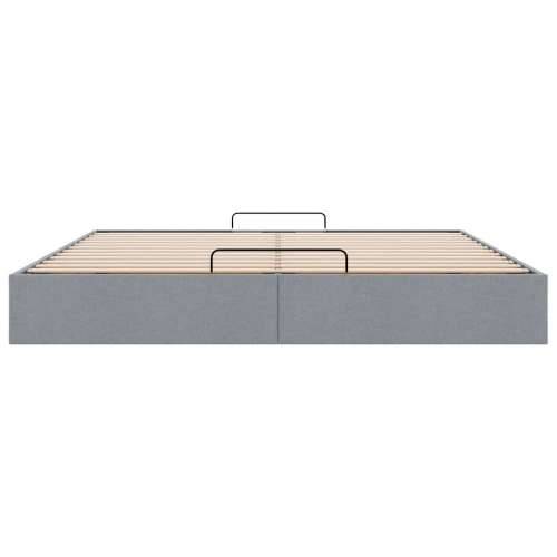 Otomanski okvir kreveta bez madraca 200 x 200 cm od tkanine - Svjetlosiva 200 x 200 cm Cijena