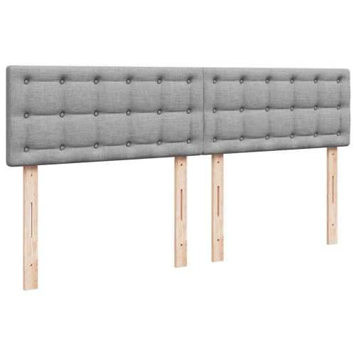 Otomanski krevet s madracem svijetlosivi 180x200cm od tkanine - Svjetlosiva 180 x 200 cm gumbi Cijena
