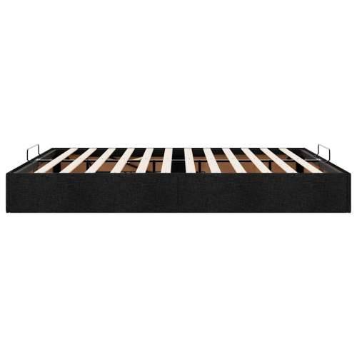 Otomanski okvir kreveta bez madraca crni 160x200 cm od tkanine - Crna 160 x 200 cm Cijena