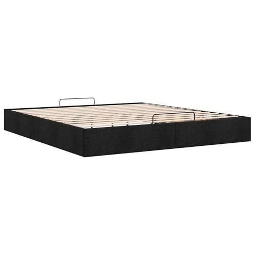 Otomanski okvir kreveta bez madraca crni 180x200 cm od tkanine - Crna 180 x 200 cm Cijena