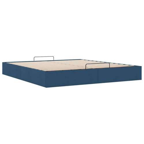 Otomanski okvir kreveta bez madraca plavi 200x200 cm od tkanine - Plava 200 x 200 cm Cijena