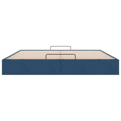 Otomanski okvir kreveta bez madraca plavi 200x200 cm od tkanine - Plava 200 x 200 cm Cijena