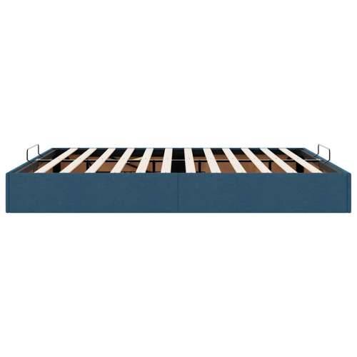 Otomanski okvir kreveta bez madraca plavi 200x200 cm od tkanine - Plava 200 x 200 cm Cijena