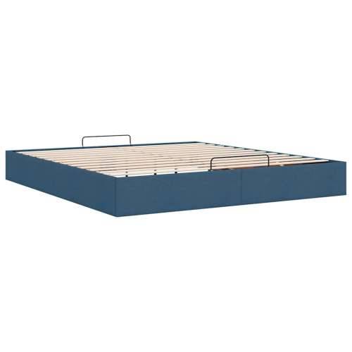 Otomanski okvir kreveta bez madraca plavi 200x200 cm od tkanine - Plava 200 x 200 cm Cijena